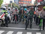 Gowes Bareng, Dandim dan Polres Jakbar Pantau Kondisi Wilayah di Masa PSBB.