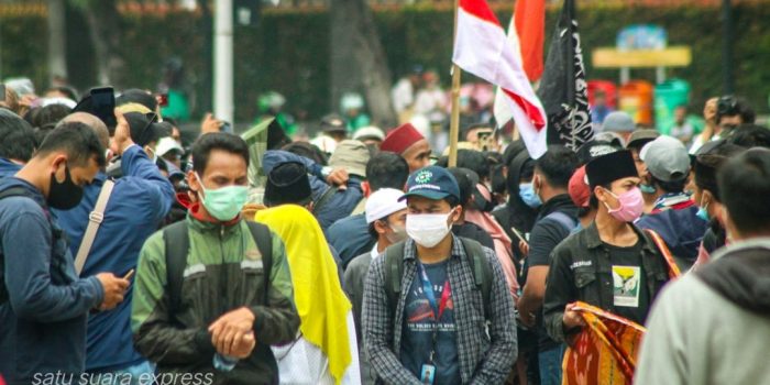 Ribuan Massa PA 212 Sudah Berkumpul di Kawasan Monas, Suasana Demo Masih Terpantau Kondusif