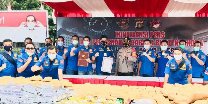 Polda Metro Jaya Musnahkan Barang Bukti Narkoba Hasil Operasi Nila Jaya 2020