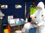 Urdokes Bag Sumda Polres Cilegon lakukan Pemeriksaan Rapid test Antigen Gratis.
