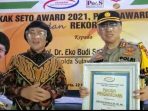Kapolres Pulang Pisau Terima Penghargaan Kak Seto Award 2021