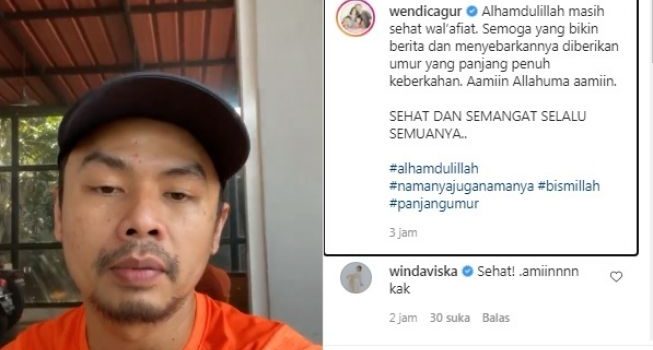 Diisukan Meninggal Dunia, Wendi Cagur : Alhamdulillah Gue Masih Sehat