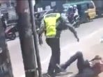 Aksi Brutal Polantas di Deliserdang, Pukul Pengendara Motor Hingga Terkapar