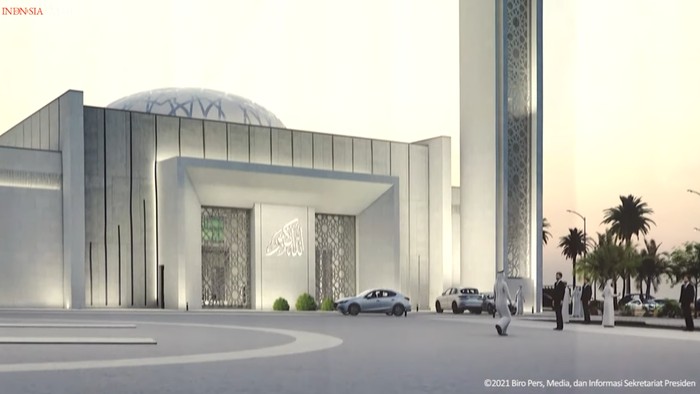 jalan presiden joko widodo dan desain masjid presiden joko widodo di abu dhabi foto tangkapan layar youtube setpres 1 169