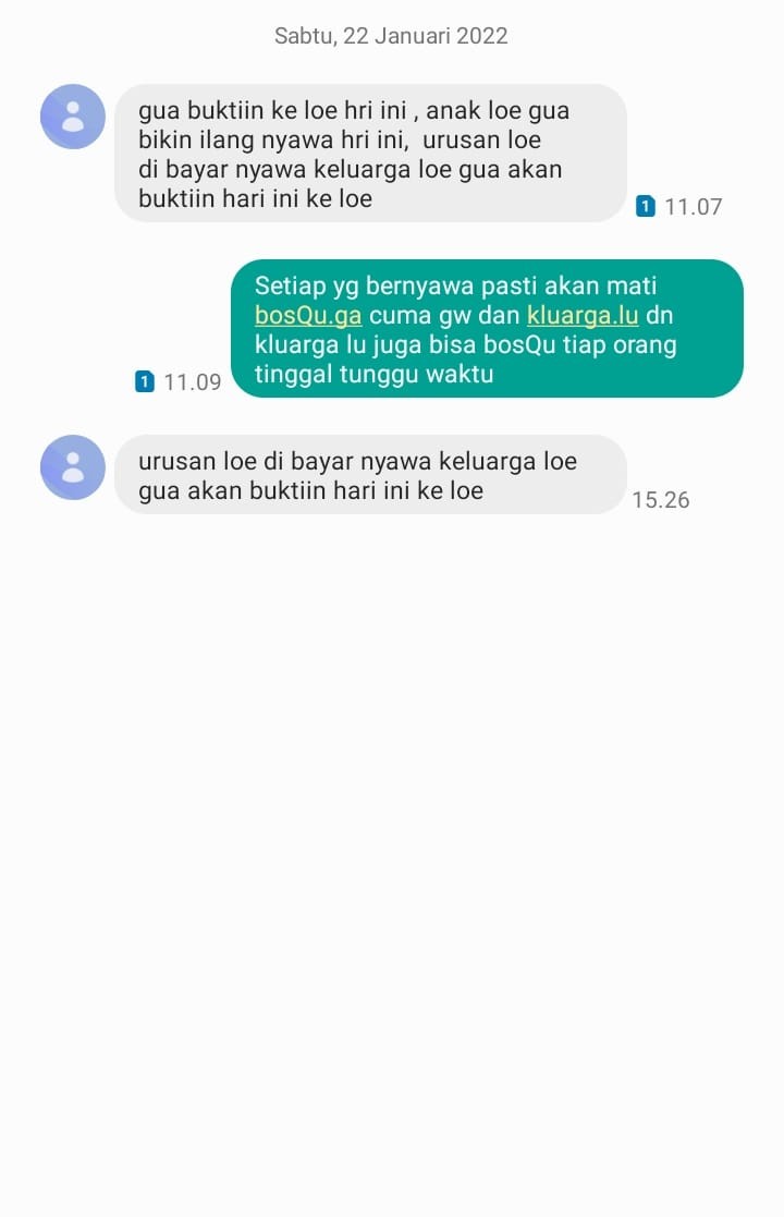 Ngeri! Ini Pesan Ancaman Pembunuhan Pinjol Ilegal ke Korban 4 IMG 20220130 102120