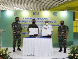 Tingkatkan Keamanan Aset Dan Operasional KA, PT KAI Daop 1 Jakarta Tandatangani Perjanjian Kerjasama dengan Kodam Jaya