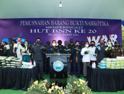 Rayakan 20 Tahun Kiprahnya, BNN RI Musnahkan Ratusan Kilo Sabu