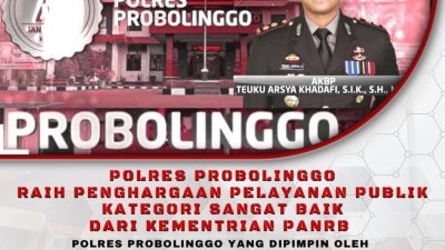 Polres Probolinggo Dapatkan Penghargaan Dari Kemenpan-RB