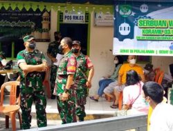 Dandim 0503/JB Pantau Langsung Serbuan Vaksinasi Koramil 03/GP di Kampung Boncos