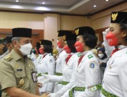 Forkopimko Jakarta Barat Hadiri Pengukuhan Paskibraka di Kantor Wali Kota