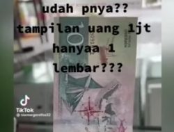 BI Sebut Video Vural Tentang Lembar Uang Kertas Nominal 1 Juta adalah Hoax