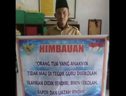 Viral Pesan Guru pada Orang Tua: “Tak Mau Dibentak Guru, Didik Sendiri”