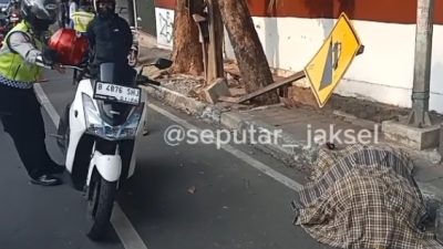 Seorang Anggota Polisi Ditemukan Meninggal Dunia Usai Alami Kecelakaan Tunggal di Jaksel