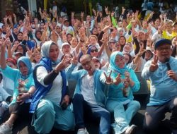 Jaringan Nasional Relawan For Gibran Gelar Senam Gemoy Bersama Ratusan Ibu di Jakpus
