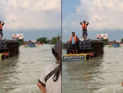 Video Banjir Merendam Jalur Pantura Timur Kudus-Demak Jawa Tengah Beredar di Medsos