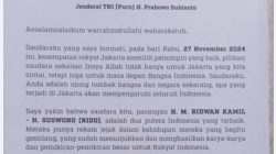 Terang Terangan, Ketua Umum Partai Gerindra Ajak Masyarakat Dukung Ridwan Kamil-Suswono