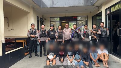 Abaikan Himbauan, Tujuh Pemuda Konvoi Sambil Bawa Sajam Di Tangkap