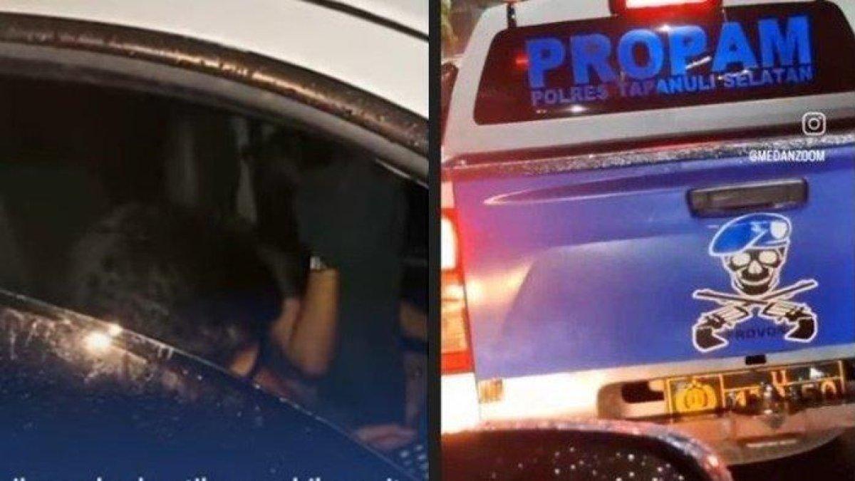 Mobil dinas polisi dari Propam Polres Tapanuli Selatan terlibat insiden tabrakan