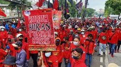 ilustrasi demo buruh