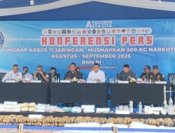 BNN RI Musnahkan 500 Kilo Narkotika serta Ungkap TPPU Senilai Rp 52 Miliar