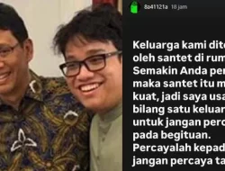 Respon Putra Menteri Keuangan Mendapati Rumahnya Diteror Santet
