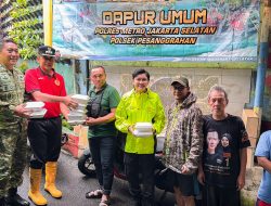 Banjir Kali Uangan Rendam Ratusan Rumah di Ulujami, Polsek Pesanggrahan Segera Beri Bantuan