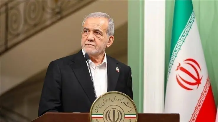Presiden Iran Masoud Pezeshkian Foto Anadolu