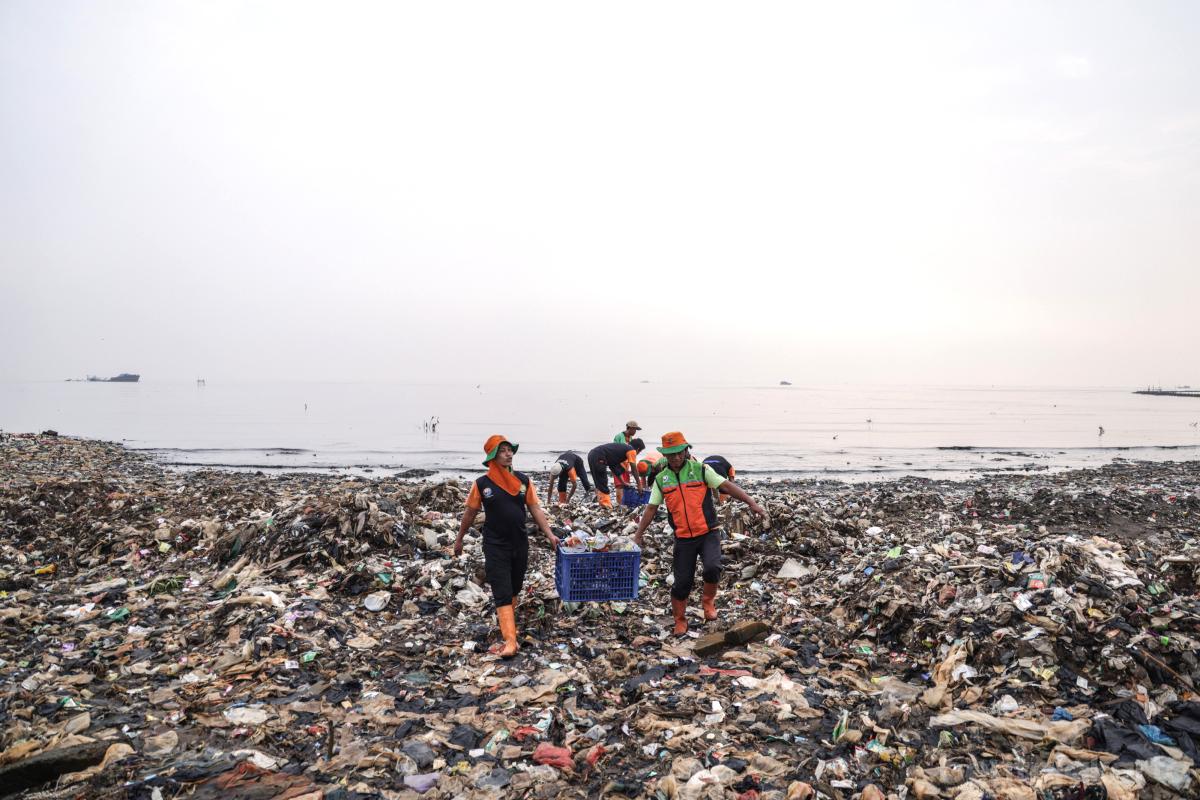 Gubernur Pramono Anung Perintahkan Pembersihan Rutin Sampah di Pesisir Muara Angke 1 1e7f8daa48585321d2e684b540d7f20e
