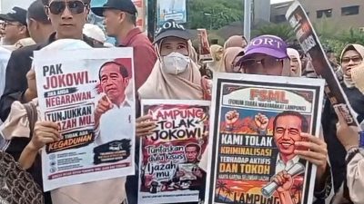 Situasi Politik Bandar Lampung Memanas, Safari Politik Joko Widodo Diwarnai Demo Penolakan