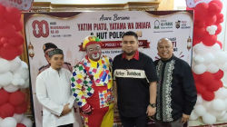 Meriahkan HUT Bhayangkara ke-80, Polisi Badut Edukasi Anak Yatim Lewat Tawa dan Keteladanan 2 kmc 20260703 210119