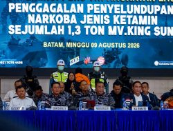 Operasi Gabungan Berhasil Gagalkan Penyelundupan 1,3 Ton Ketamine di Perairan Natuna